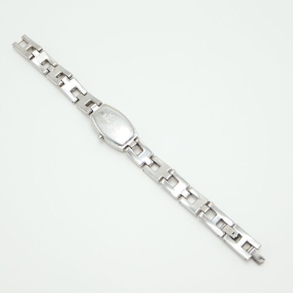 Fossil F2 Ladies Watch Silver Tone 16mm Black Dial Bracelet ES-9751 New Battery - Picture 14 of 15